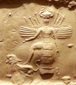 Ishtar (Inanna), appearing as a conductor of light